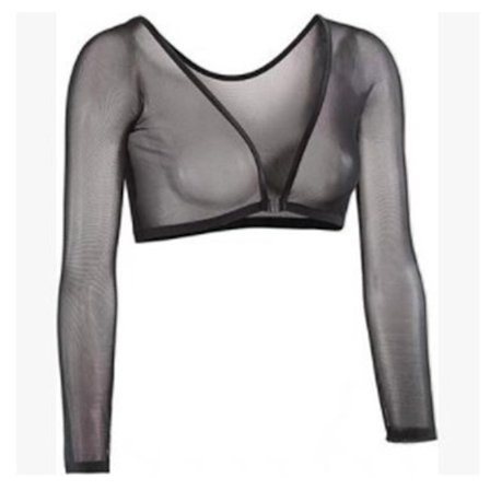 Sömlös Arm Shaper Kort Croppad Navel Mesh Kofta Plus Size Arm Shaper