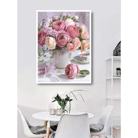 Diamond Painting / Diy 5d Diamantmålning - 30x40cm - Blommor