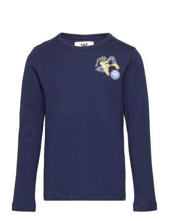Kim Wizard Badge Kids Long Sleeve T-shirts Long-sleeved T-shirts Blå Wood Wood*Betinget Tilbud