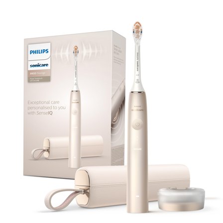Philips Sonicare DiamondClean Prestige 9900 series DiamondClean Prestige HX9992/11 Elektrische Zahnbürste mit SenseIQ - Champagne
