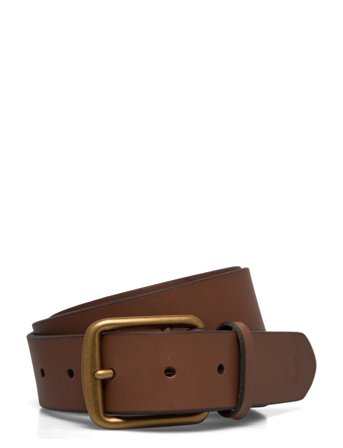 Polo Ralph Lauren Signature Pony Leather Belt - Brown - 32