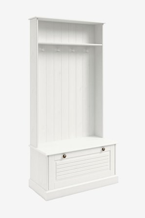 Loft24 - Mille Garderob med 1 lucka i furu - Vit - Garderober - Från Homeroom