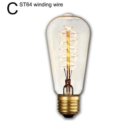 Retro hehkulamppu E27 40W 220V Vintage teollinen hehkulamppu lasi ST64 k mitylanka One-size