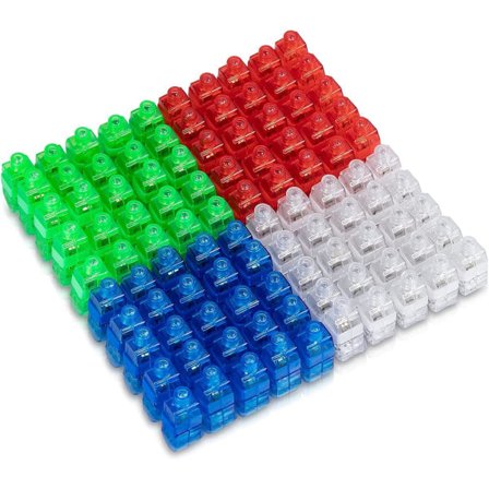 Fingerlampa, 100 st LED Fingerlampa Party Favor Finger Ring Super Ljus Upplysta Ringar Fingerficklampa
