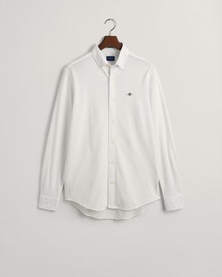 GANT - Piquéstrikket jerseyskjorte i regular fit - Herre - M