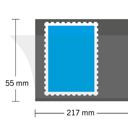 Leuchtturm HAWID - Striber - 217x55 mm - Sort - 25 stk