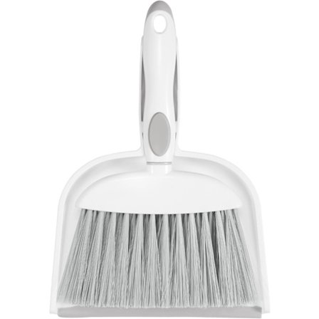 Lite feiebrett- og børstesett, mini kost- og feiebrettsett, liten manuell kost- og børstekombinasjon med tenner, egnet for husholdsrengjøring