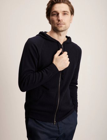 Davida Cashmere Man Hood - Navy - M