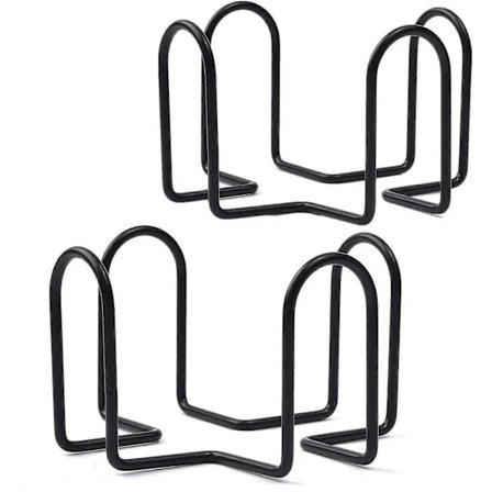 2 stk. metal coaster holdere til opbevaring af runde og firkantede coasters
