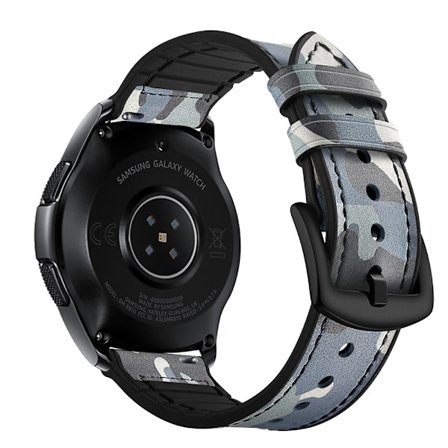 Silikon- och läderrem för Galaxy Watch 3/5