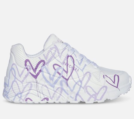 Skechers, Uno Lite Spread The Love, 32, Hvid, Pige