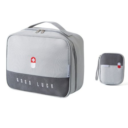 2 stk. Førstehjælpspose med lynlås Medicin Organizer