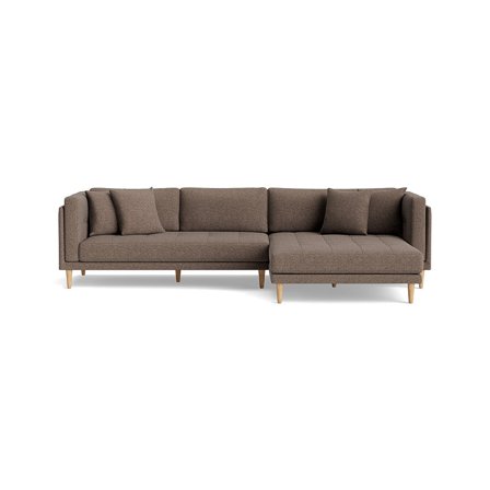Cali chaiselong sofa, højrevendt - Hygge Brun - 295x170x76 - Sofa, chaiselong