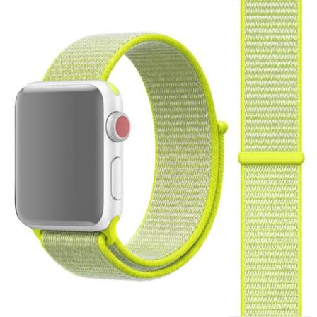 För Apple Watch 38mm Nylon Loop Med Kardborreknäppning Neongrön Limegrön