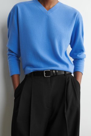 COS Women's Classic Leather Belt in Black