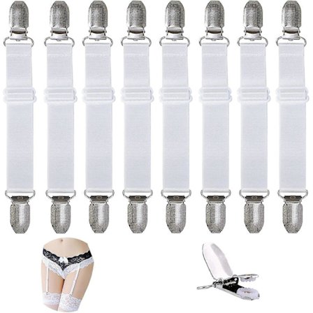 Laadukas uusi 8 kpl säädettävä sukkanauhaklipsi, joustavat sukkanauhaliivit