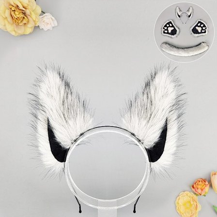 Halloween vævet danse varulv dyre øre hoveddekoration kostume rekvisitter ulve øre pandebånd dyre klo handsker ulve hale kostume_tfrf