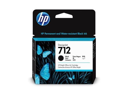 HP 712 - svart - original - DesignJet - blekkpatron
