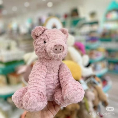 Jellycat Bartholomew kosedyr, myk og komfortabel, perfekt for barn, Valentinsdagsgaver, samleobjekter, bølgete gris.