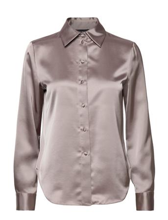 Shirt Långärmad Skjorta Beige Emporio Armani