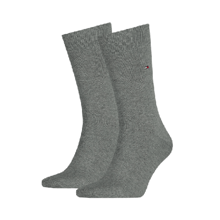 Tommy Hilfiger Classic Mens Sock 2-pack Strumpor Herr Grå 43/46