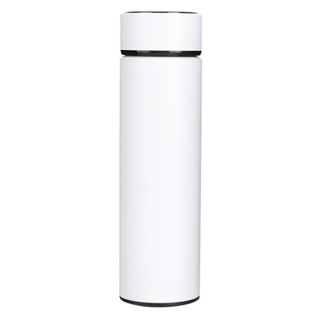 500 ml:n LED-älylämpötilanäyttöinen eristetty vesipullo, termosmuki, valkoinen