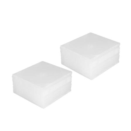 20 Stk CD-etui Firkantet PP-boks Blød gummiæske 20Pcs