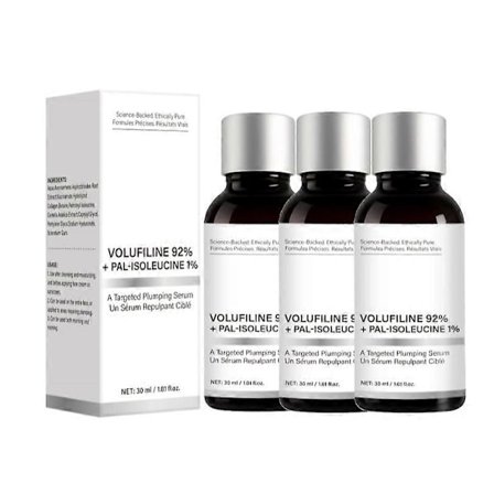 2026-1-5x Volufiline 92% + Pal-Isoleucin 1% Plumping Vandfrit Serum, Volufiline Serum, Ansigtspleje til Tab af Volumen, Hudelasticitet, 30 ml