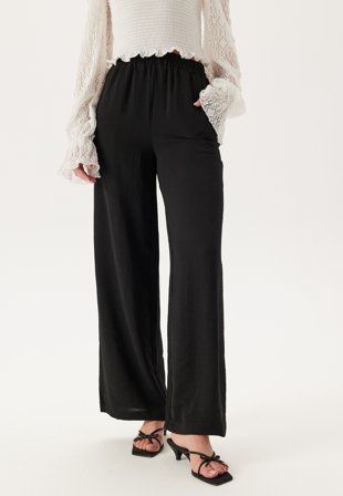 Pieces Pctiffany Hw Wide Pants Wvn No Black Vaatteet