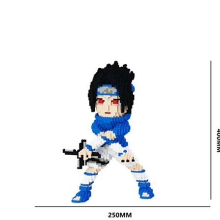 Naruto Sasuke 6000 stykker mini byggelegetøj 40cm