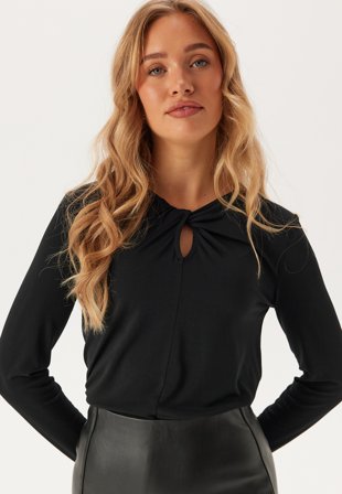 VERO MODA Vmalma Ls Knot Top Black Klær