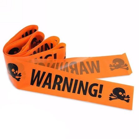 2 STK Halloween Caution Tape Halloween Fright Advarsel Strip