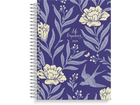 BURDE Life Organizer 2026 blå - Lyreco - Almanackor och kalendrar - Temakalendrar - Hälsa