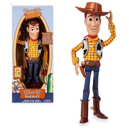 Woody interaktiv talande actionfigur, 38 cm, med över 10 engelska fraser, interagerar med andra figurer, avtagbar hatt