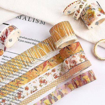 Washi-teippi DIY-koulutarvikkeet | Koulutarvikkeiden koristeteippi | Washi-teipit Ystävänpäivä - Washi-teippi -(Syksyn metsä 10)