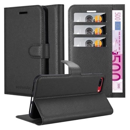 Cadorabo Fodral till Apple iPhone 8 PLUS - 7 PLUS - 7S PLUS - i Svart - Bokfodral med magnetisk stängning, funktion av