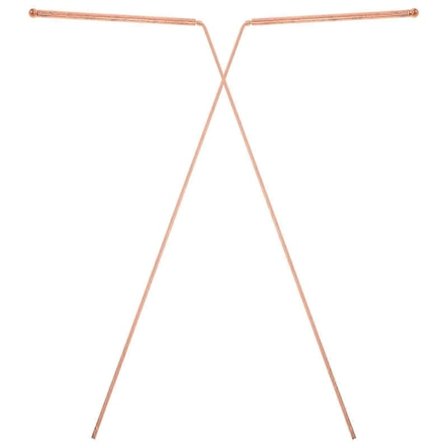 2 st Koppar Slagruta för Vattensökning Flexibla Spåstavar Portabla Energisökningsstavar för Skattjakt Koppar Slagruta