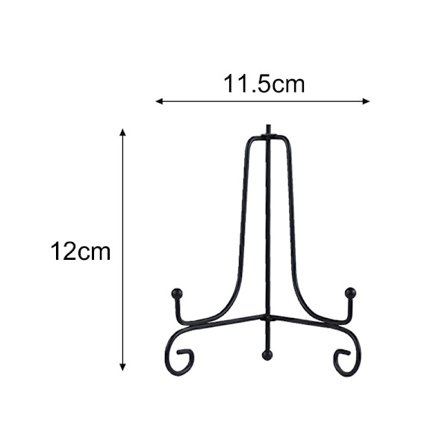 Skjermstativ av jern Svart jernstaffelplate Skjermfotoholder