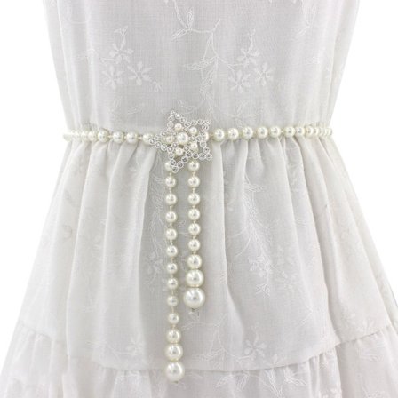 Elegant pärlbälte tunn kedja midjeband 03 03