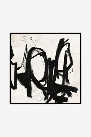 Malerifabrikken - Originalt maleri Playblack 2 , med ramme - Svart - Bilder & skilt - 100X100 - Fra Homeroom