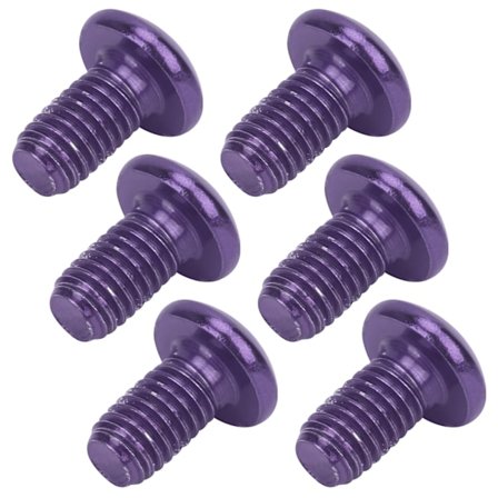M5x10mm Mountainbike Bromsskiva Titan Stål Skruv Cykel Universal T25 Head Bolts Lila