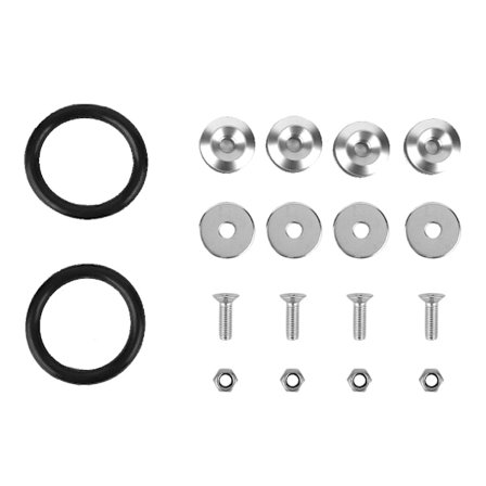 Aluminiumlegering Stänkskärmar Bumper Bricka Bult Motorrum Styling Kit Silver