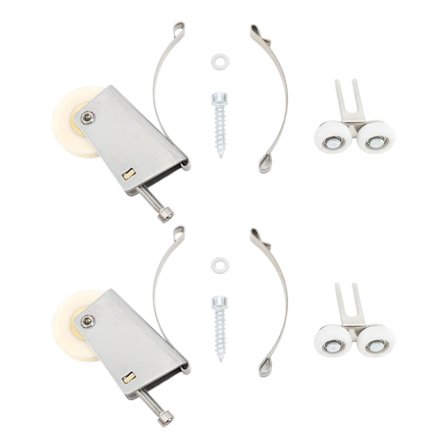 2Set Skap Skyvedør Rulle Hjul Rustfritt Stål Skyvedør Rulle Hjul Inkludert Øvre Hjul Vanntett Kobberkjerne Konkav Hjul