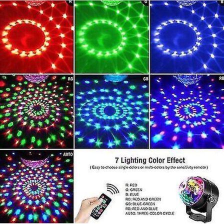 Voice Activated Disco Ball 7 Color Disco Ball With Remote Control