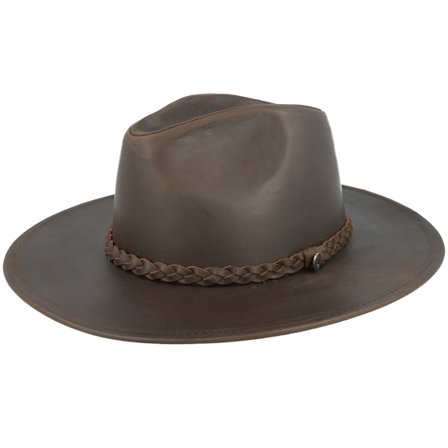 Jaxon & James - Braun western Hut - Buffalo Leather Cowboy Chocolate Western @ Hatstore