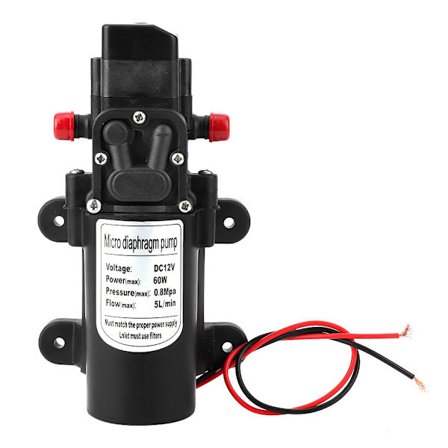 DC 12V 60W Itseimevä Sähköinen Korkeapaineinen Mikrokalvovesipumppu Autonpesuun Paineenkytkentäpumput