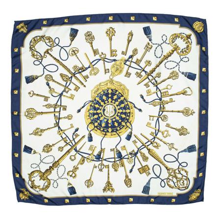 Hermès Vintage, Pre-owned Scarf Blauw, Dames, Maat:ONE Size