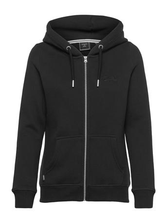Vintage Logo Emb Ziphood Black Superdry