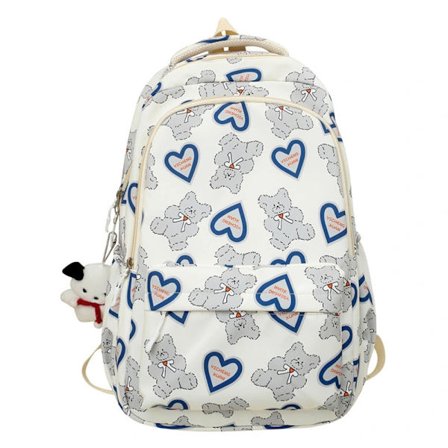 Ryggsekk med søte tilbehør Reiseryggsekker Lette vesker Casual Daypack Vanntett veske Dame