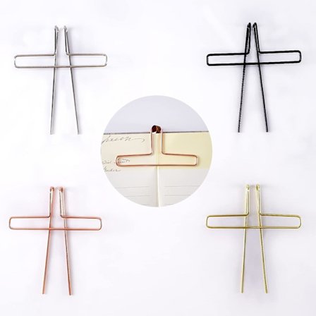 4 stk Metall Bokklips, Musikkbok Klips og Sideholder, Ark Mu